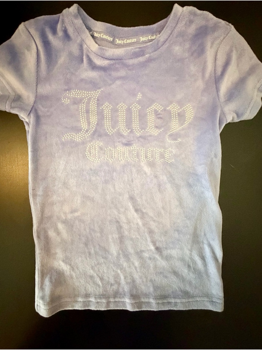 Juicy Couture Girls Velour Rhinestone Pajama Top Size 6